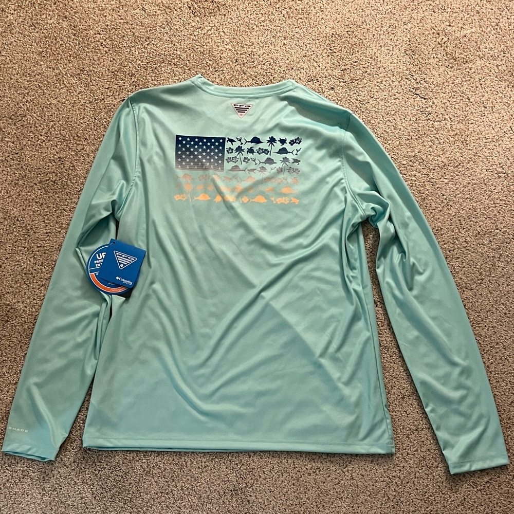 Columbia Teal Long Sleeve Outdoor Shirt
